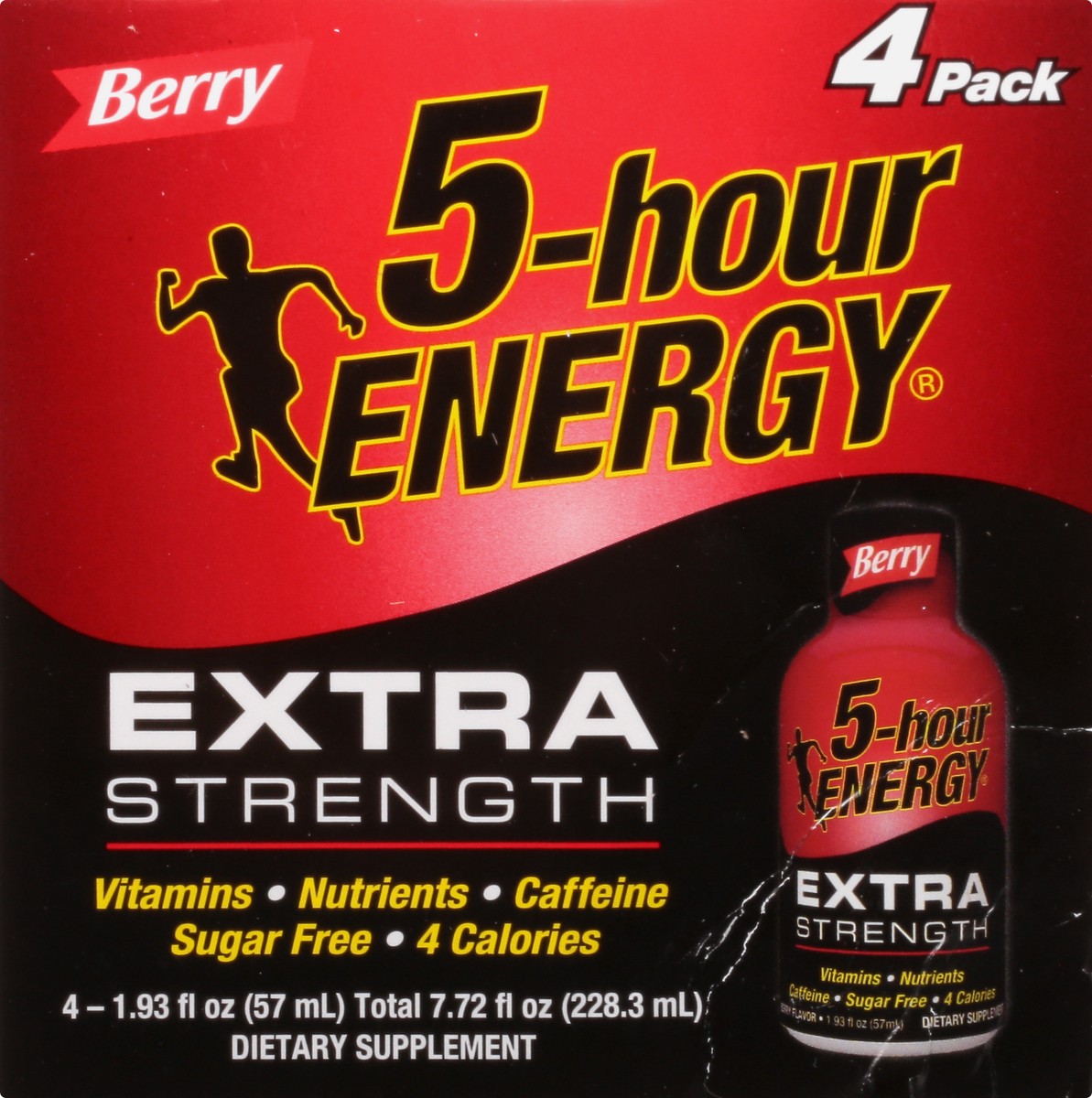 slide 5 of 9, 5-hour ENERGY Shot, Extra Strength, Berry, 4 ct