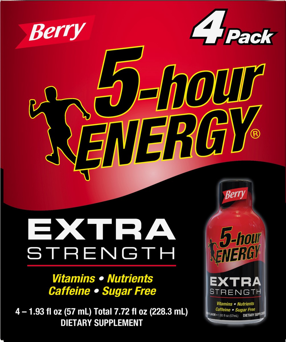 slide 1 of 1, 5-hour ENERGY Shot, Extra Strength, Peach Mango- 4 ct, 4 ct