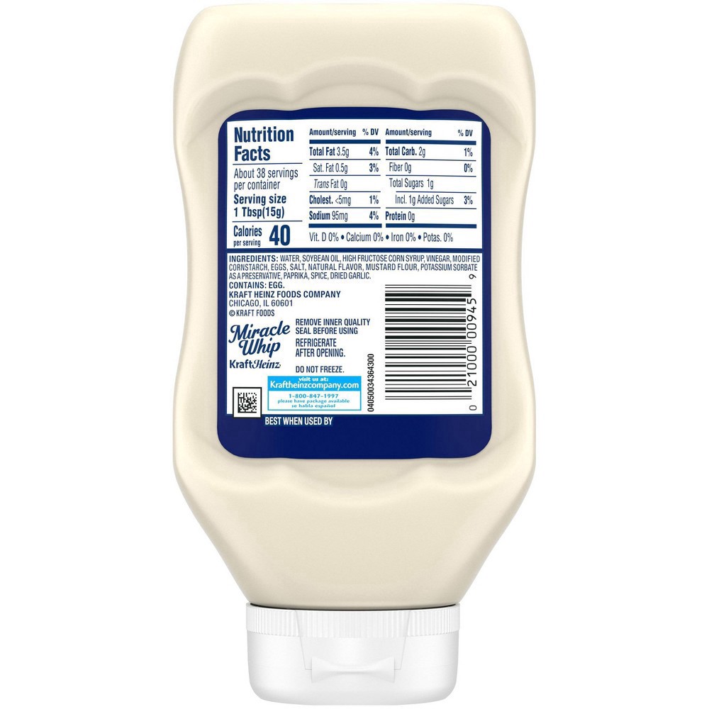 slide 2 of 7, Miracle Whip Mayo-like Dressing, 19 fl oz Bottle, 19 fl oz