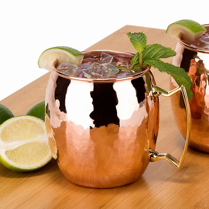 slide 2 of 2, Old Dutch International Moscow Mule Mug with Hammered Finish - Solid Copper, 16 oz