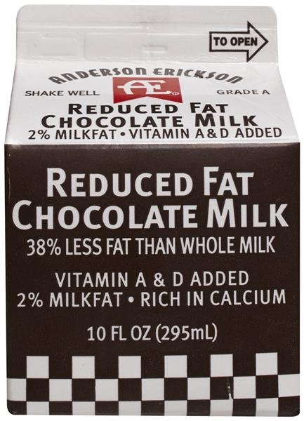 slide 1 of 1, AE Dairy Reduced Fat Chocolate Milk, 10 fl oz