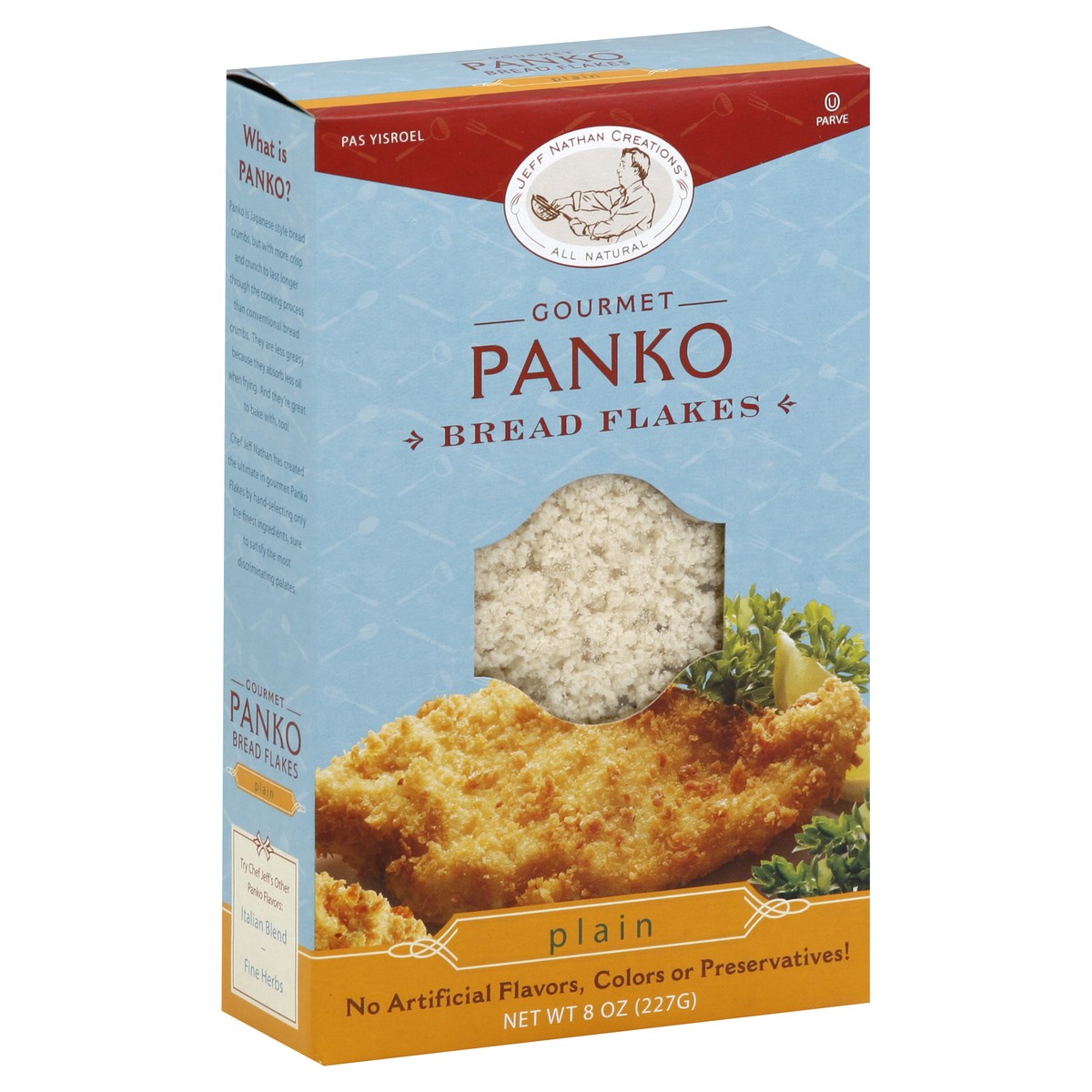 slide 5 of 5, Jeff Nathan Creations Plain Gourmet Panko Bread Flakes, 8 oz