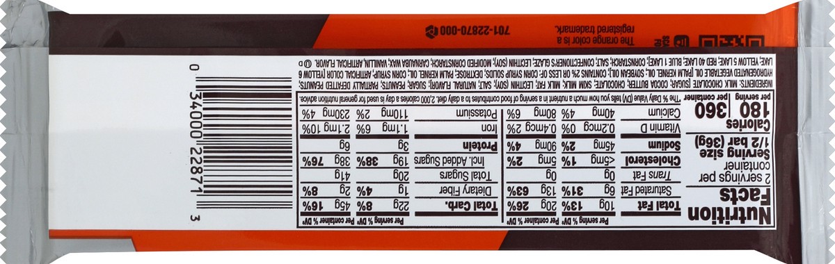 slide 4 of 6, Hershey's Milk Chocolate & Reese's Pieces King Size Bar, 2.55 oz