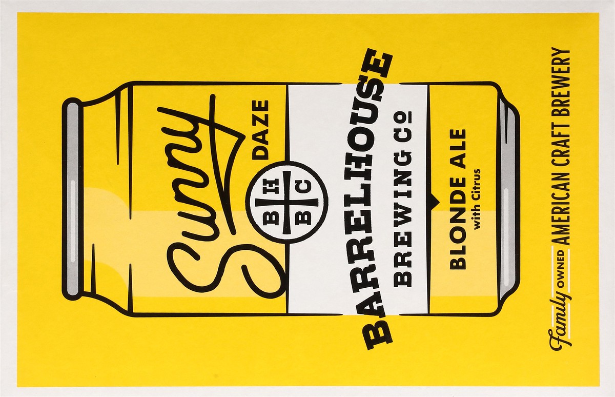 slide 9 of 11, Barrel House Brewing Co. Blonde Ale with Citrus Sunny Daze Beer 6 - 12 oz Cans, 6 ct; 12 oz