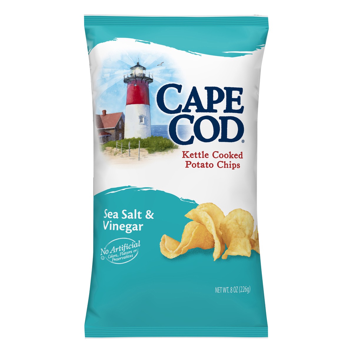 slide 1 of 5, Cape Cod Kettle Cooked Potato Chips - Salt And Vinegar, 8 oz