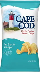 Cape Cod Kettle Cooked Sea Salt & Vinegar Potato Chips 8 oz