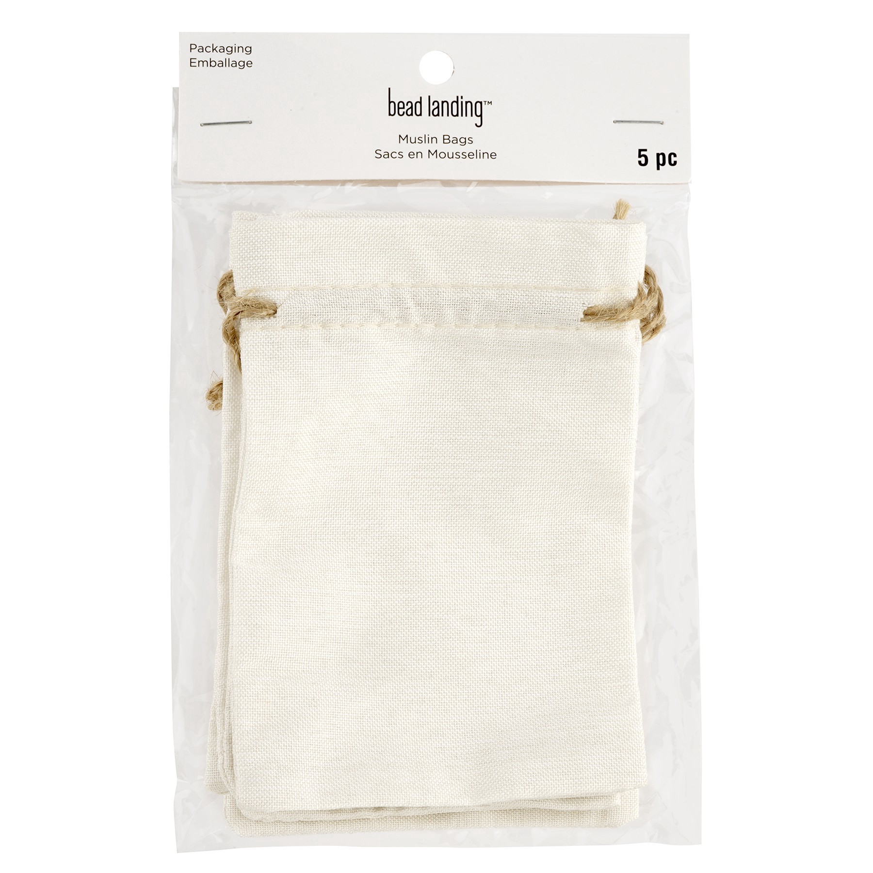 slide 2 of 2, 5.5" Jewelry Packaging Muslin Bags By Bead Landing, 5ct., 5 ct
