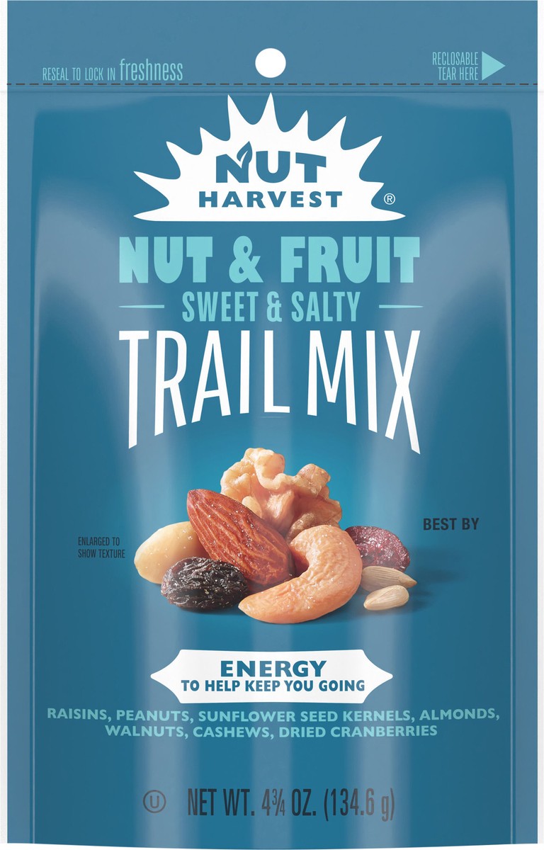 slide 3 of 3, Nut Harvest Nut & Fruit Trail Mix Sweet & Salty 4 3/4 Oz, 4.75 oz