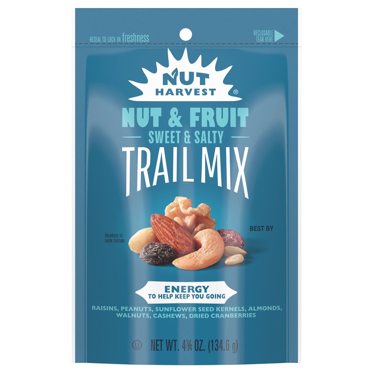 slide 1 of 3, Nut Harvest Nut & Fruit Trail Mix Sweet & Salty 4 3/4 Oz, 4.75 oz