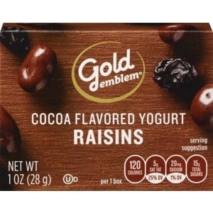 slide 1 of 1, CVS Gold Emblem Gold Emblem Cocoa Flavored Yogurt Raisins, 1 Oz Boxes, 6 Ct, 6 oz