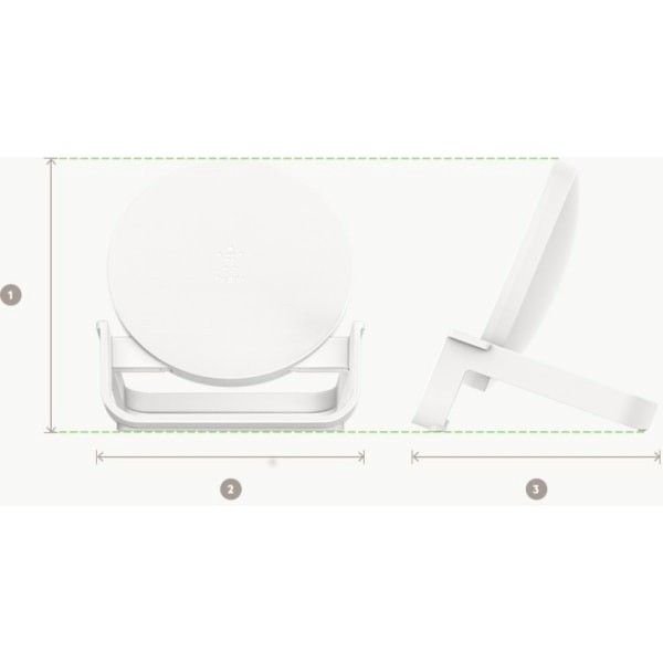 slide 10 of 10, Belkin 10W Wireless Charging Stand White, 1 ct