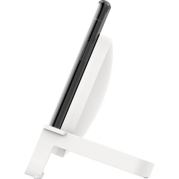 slide 4 of 10, Belkin 10W Wireless Charging Stand White, 1 ct