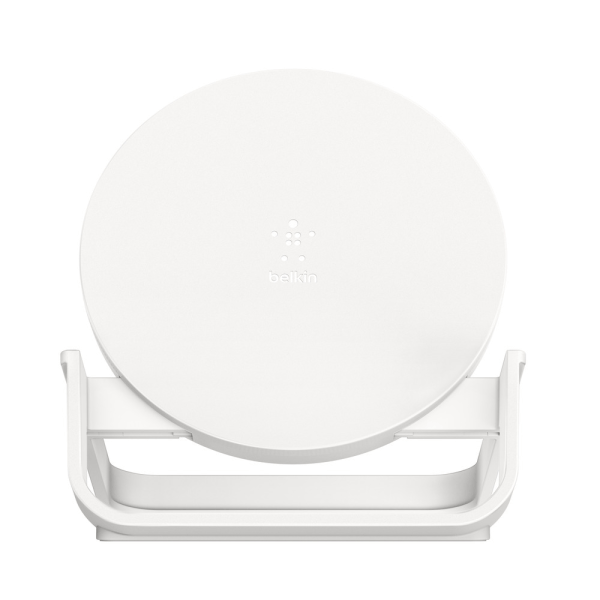 slide 1 of 10, Belkin 10W Wireless Charging Stand White, 1 ct