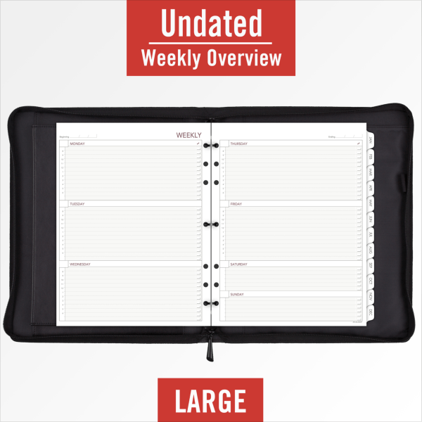 slide 4 of 4, Day Runner Inset Stripe Refillable Planner, 8 1/2'' X 11'', Assorted Colors, Undated, 1 ct