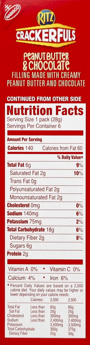 slide 3 of 5, Ritz Filled Crackers 6 ea, 6 ct