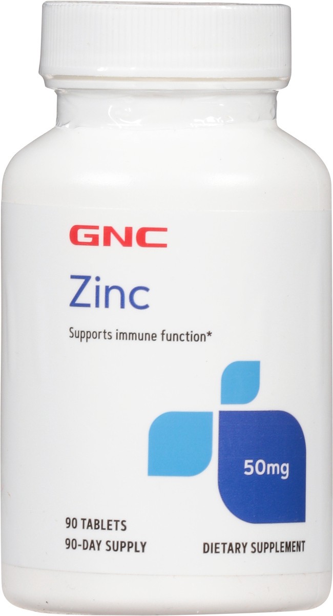 slide 7 of 13, GNC Zinc Tablets 50mg, 90 ct