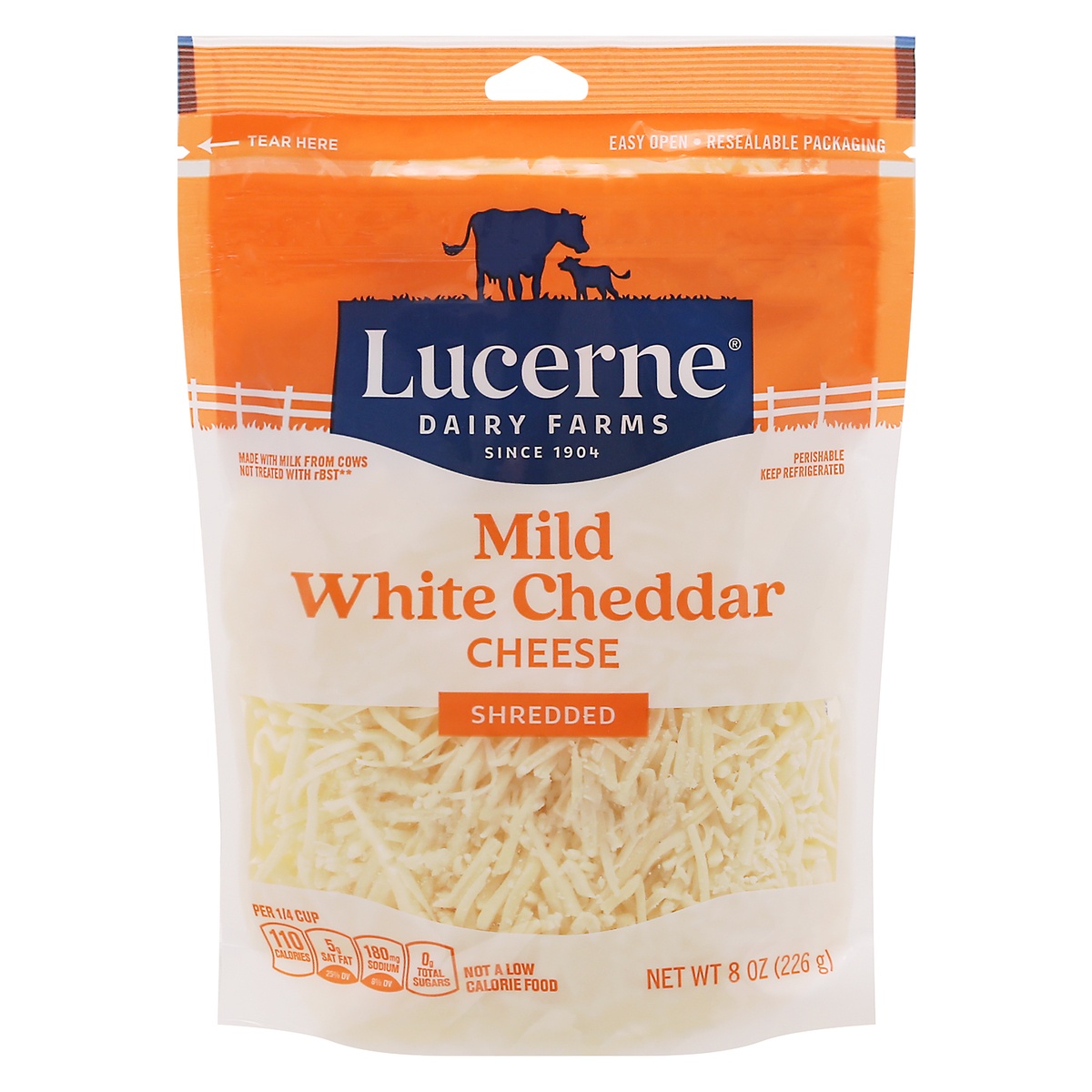 Lucerne Dairy Farms Cheese, Shredded, Mild White Cheddar 8 oz Shipt