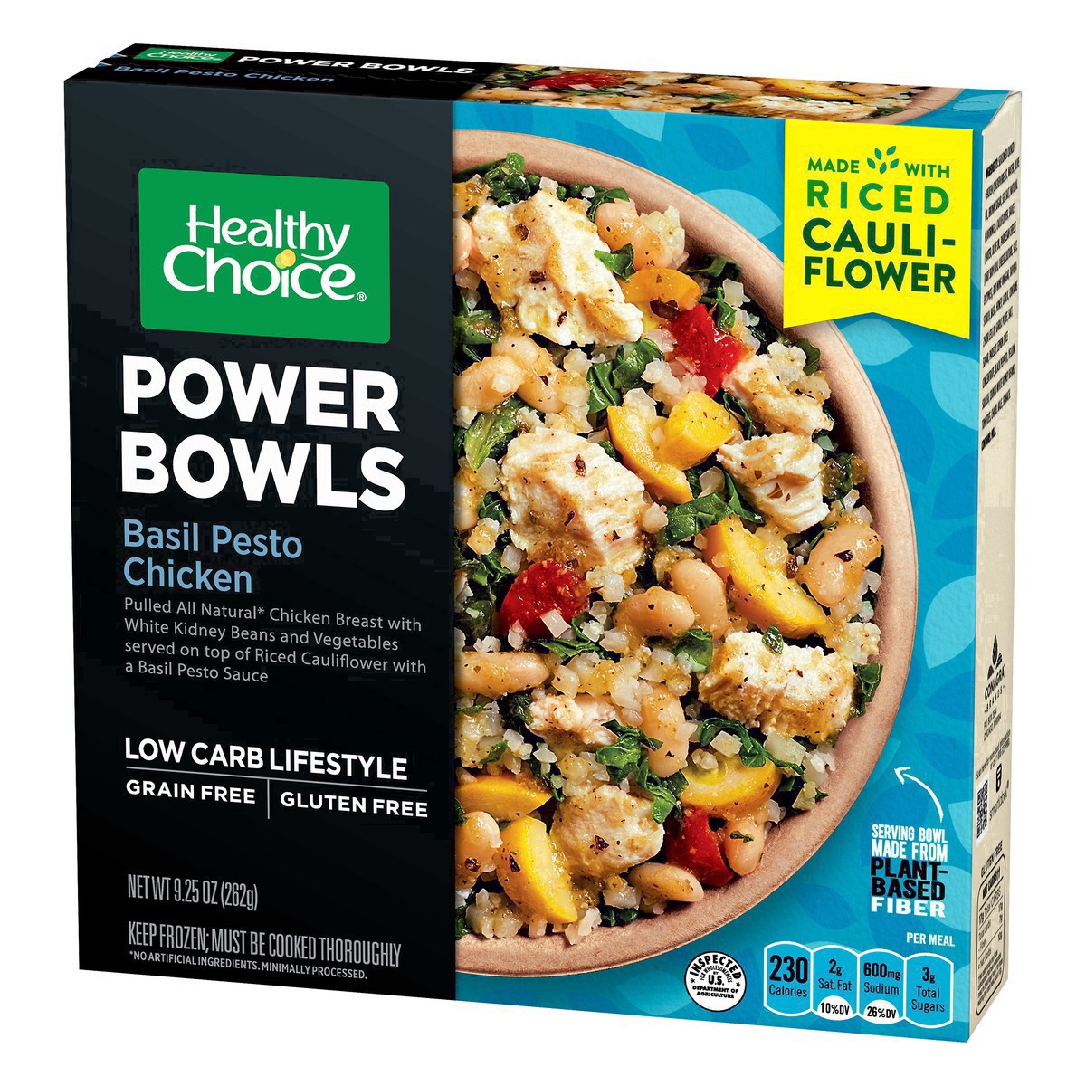 slide 14 of 32, Healthy Choice Gluten Free Frozen Power Bowl Basil Pesto Chicken with Riced Cauliflower - 9.25oz, 9.25 oz