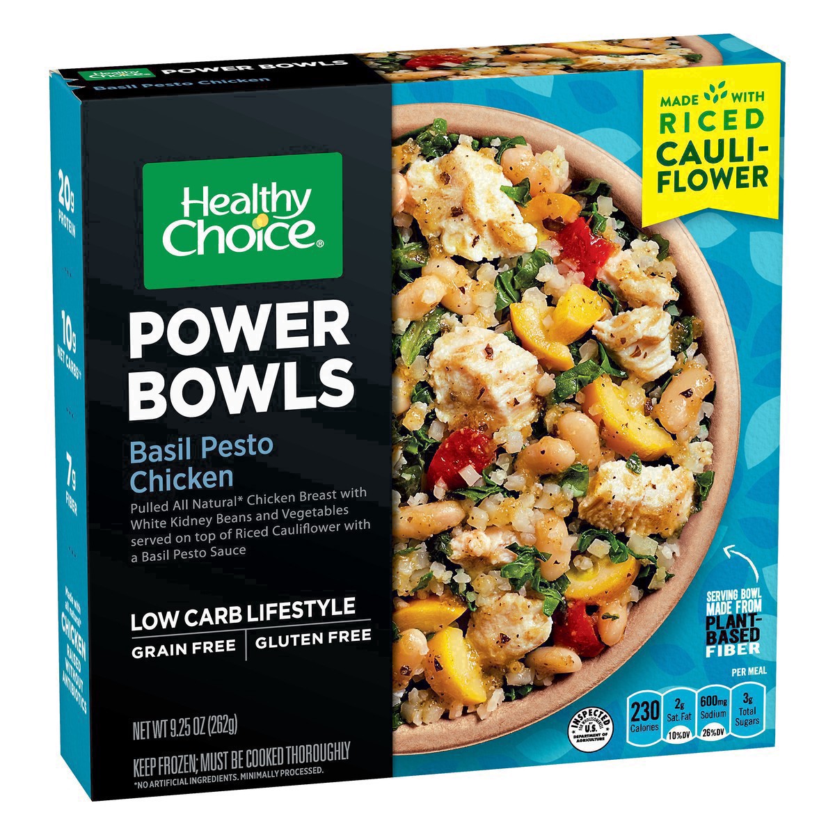 slide 17 of 32, Healthy Choice Gluten Free Frozen Power Bowl Basil Pesto Chicken with Riced Cauliflower - 9.25oz, 9.25 oz