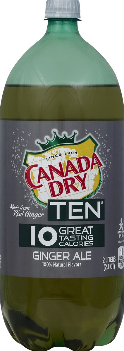 slide 4 of 4, Canada Dry TEN Ginger Ale, 2 liter