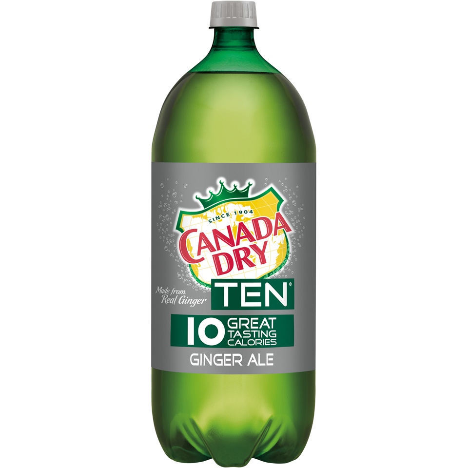 slide 1 of 4, Canada Dry TEN Ginger Ale, 2 liter