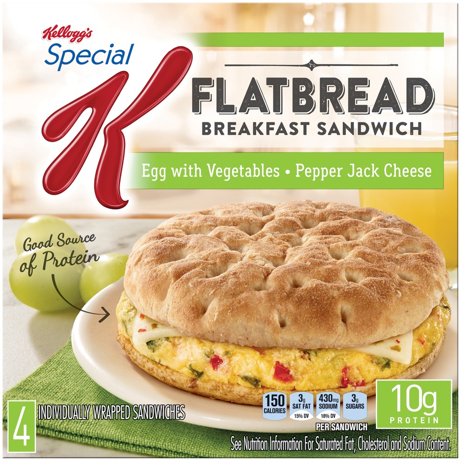 slide 1 of 1, Special K Breakfast Sandwiches 4 ea, 4 ct