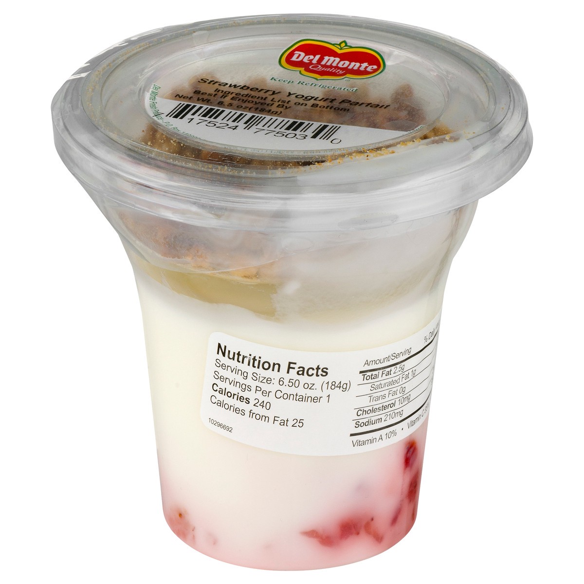 slide 3 of 12, Del Monte Strawb.yogurt Parfait, 6.5 oz