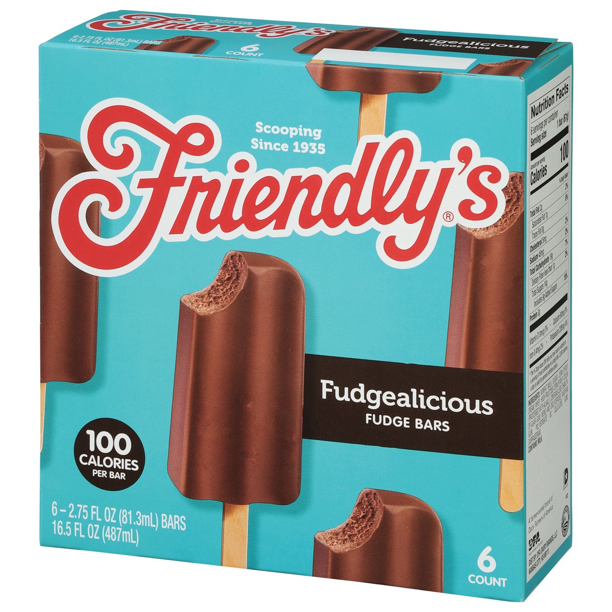 slide 6 of 9, Friendly's Fudge-a-licious Fudge Bar, 6 ct; 2.75 fl oz