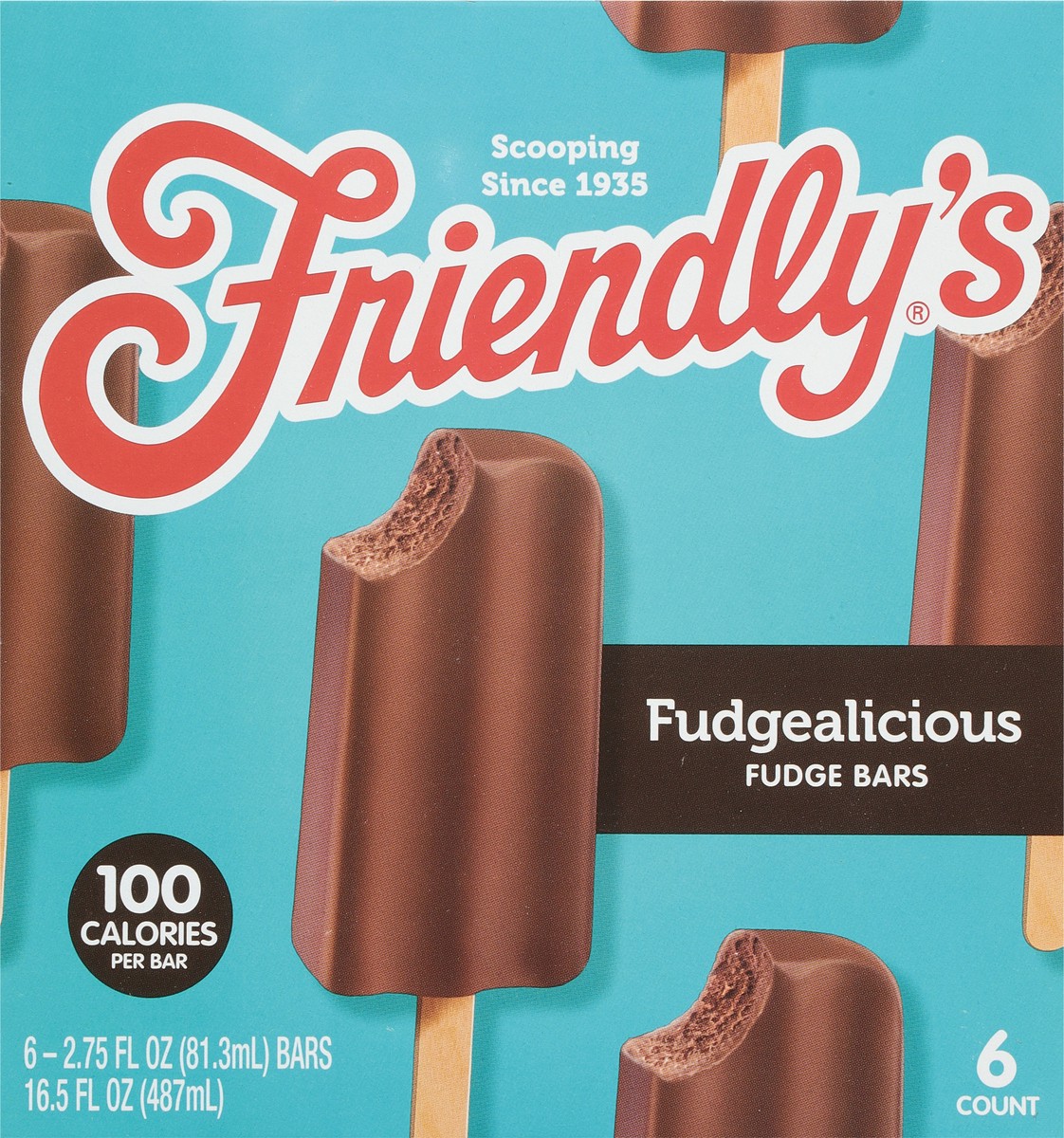 slide 2 of 9, Friendly's Fudge-a-licious Fudge Bar, 6 ct; 2.75 fl oz