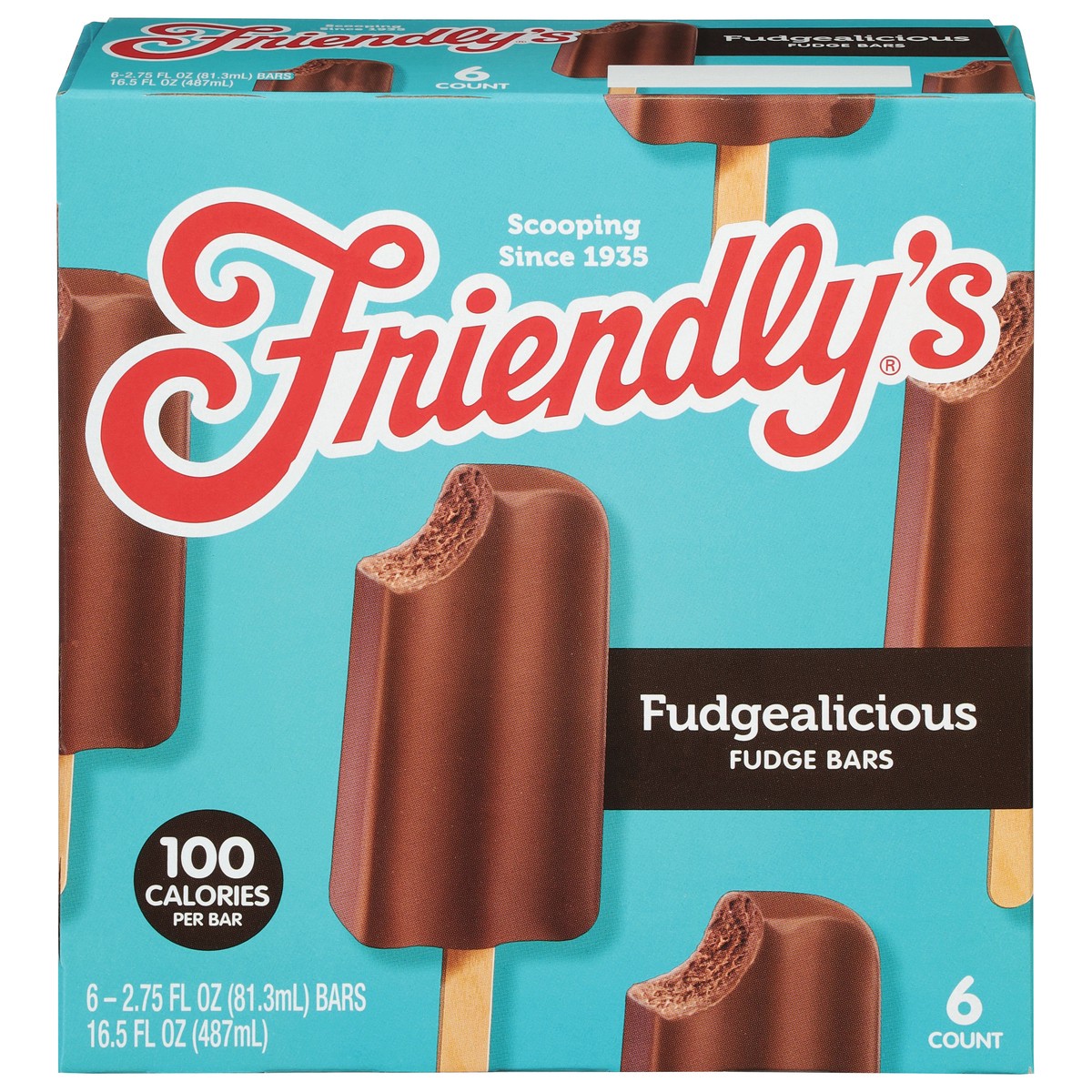 slide 1 of 9, Friendly's Fudge-a-licious Fudge Bar, 6 ct; 2.75 fl oz