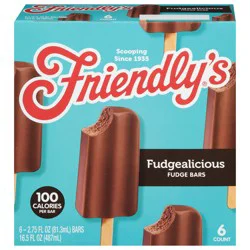 Friendly's Fudgealicious Fudge Bars - 6 x 2.75 fl oz