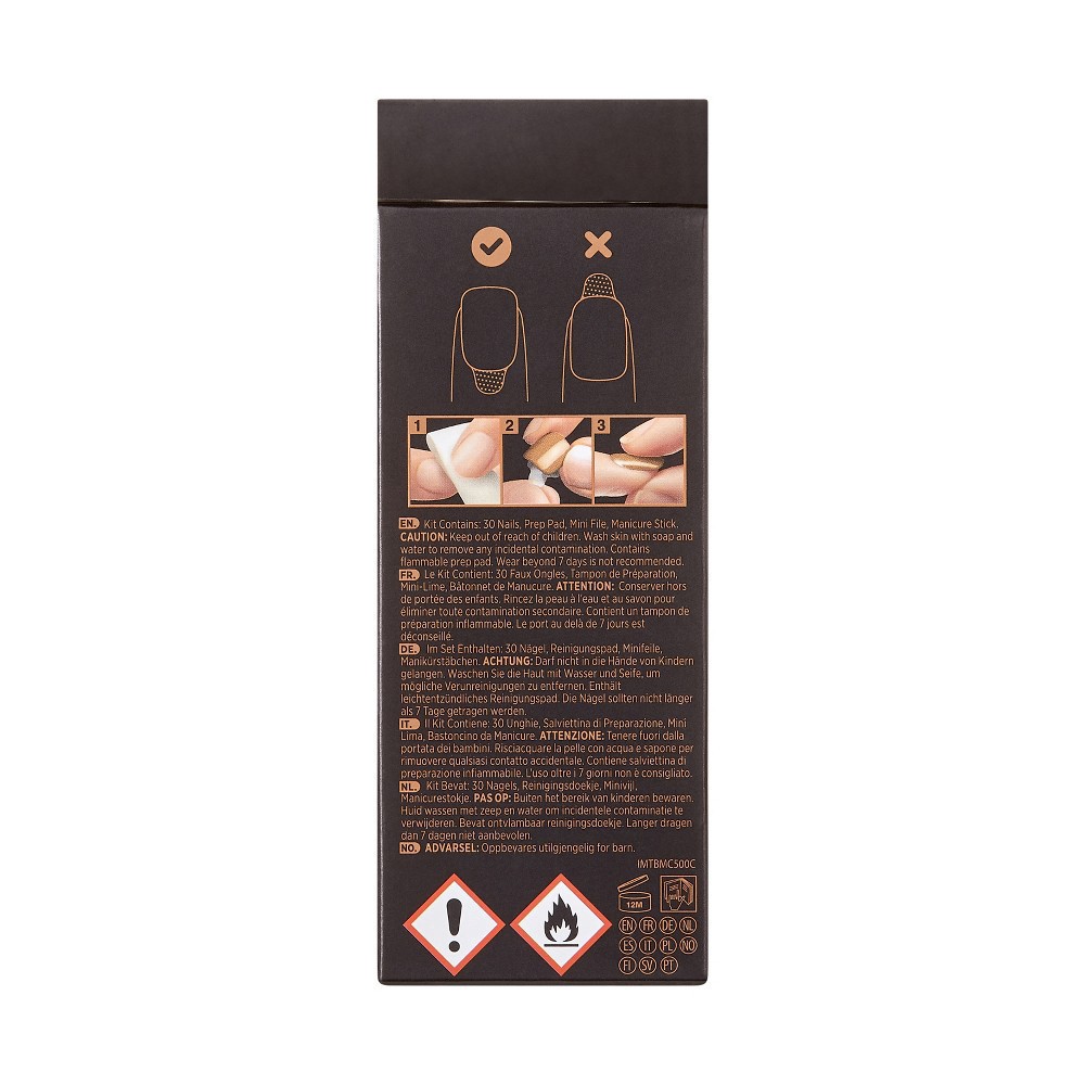 slide 3 of 7, imPRESS KISS TOM BACHIK x imPRESS Medium Almond Press-On Nails, Neutral, 30 Pieces, 1 ct