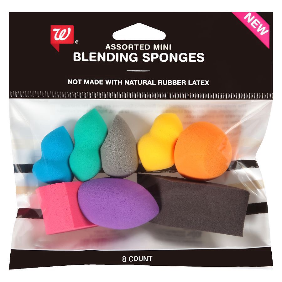 slide 1 of 1, Walgreens Assorted Mini Blending Sponges, 8 ct