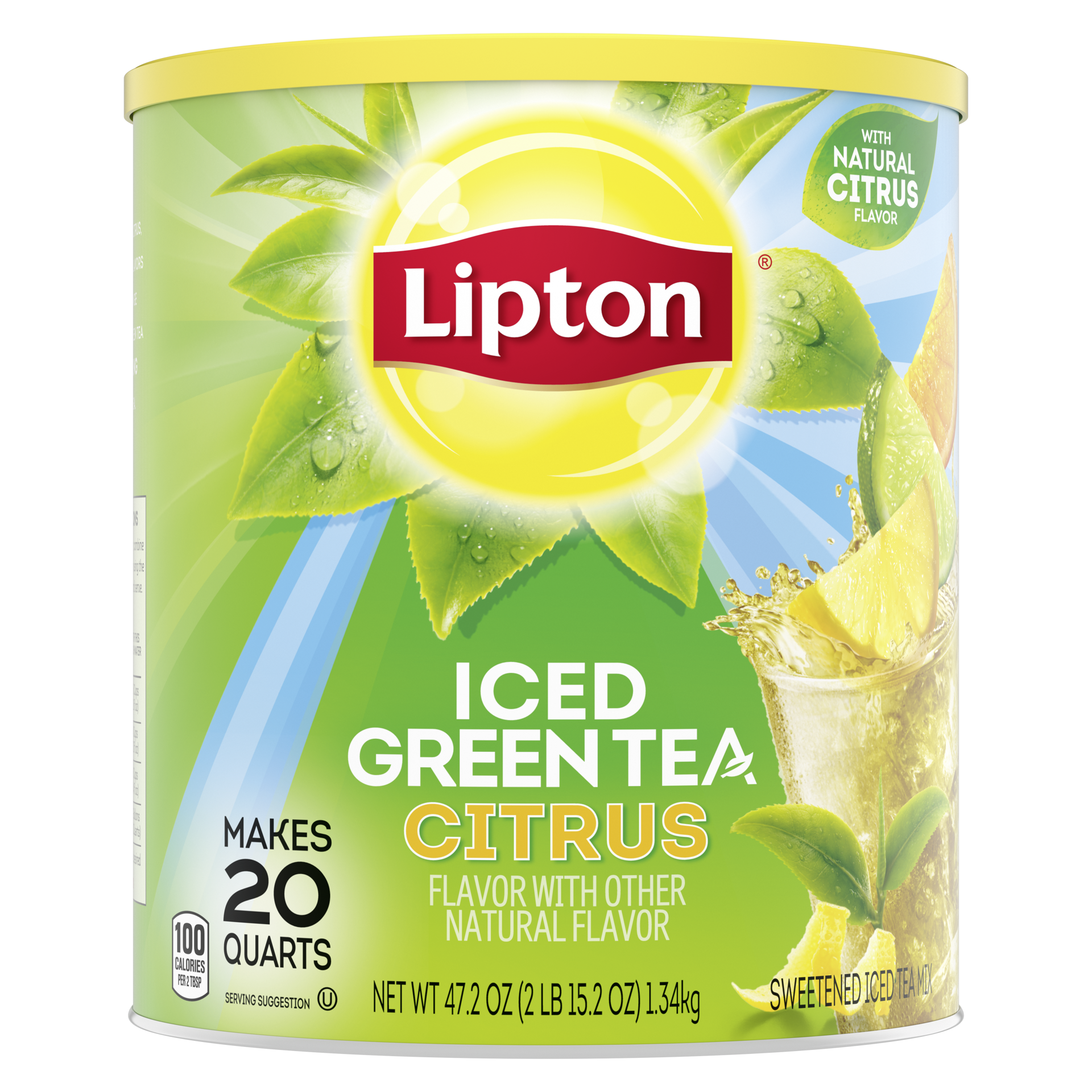 slide 2 of 4, Lipton Iced Tea Mix Green Tea Citrus, 20 qt, 20 qt