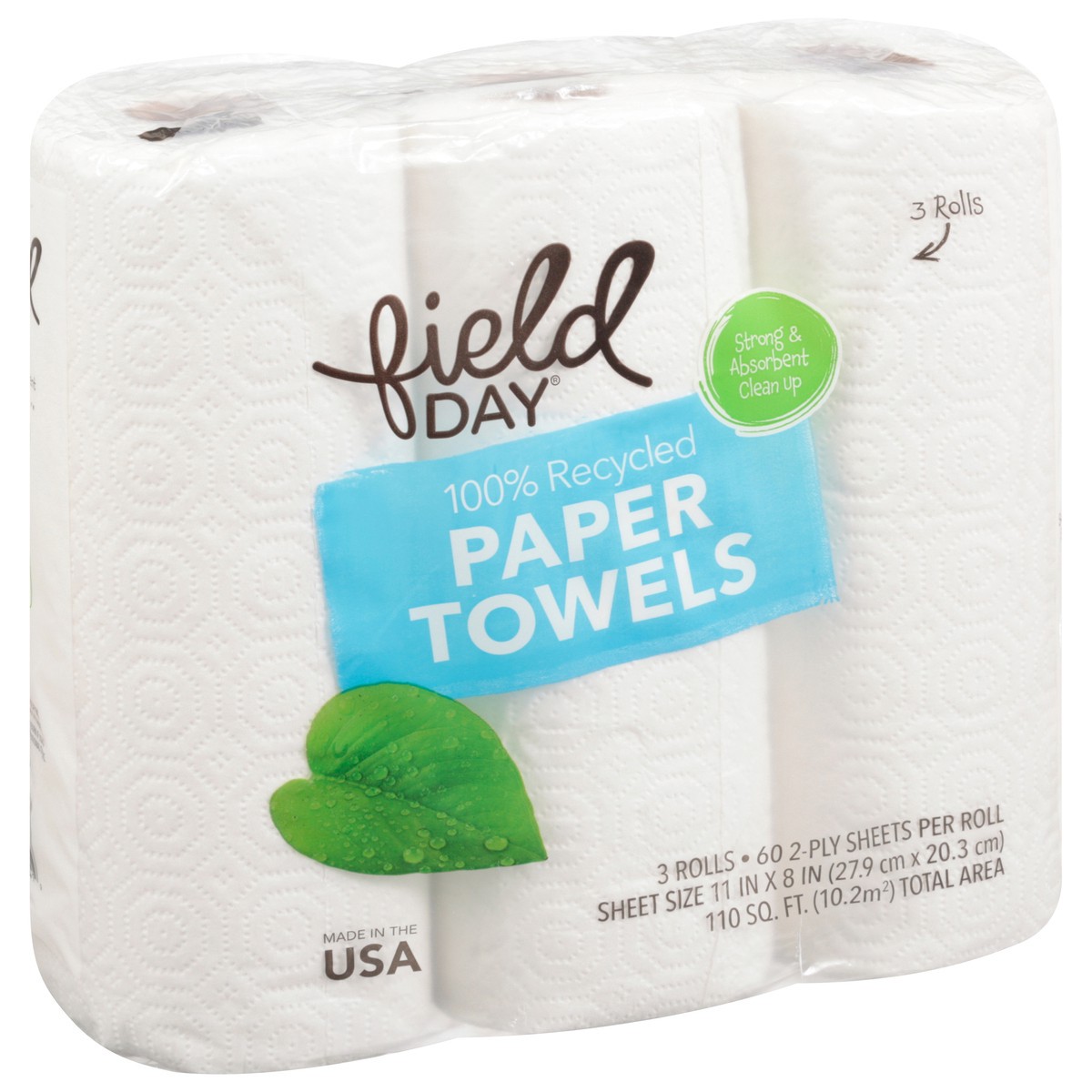 slide 10 of 11, Field Day 100% Recycled 2-Ply Paper Towels 3 ea, 3 ct