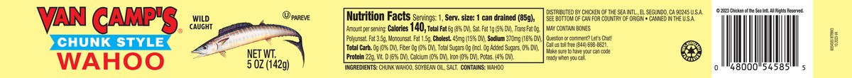 slide 10 of 12, Van Camp's Seafood Chunk Style Wahoo 5 oz, 