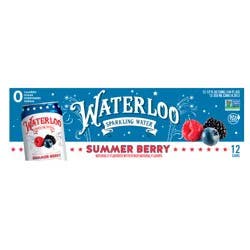 Waterloo Summer Berry Water Sparkling - 144 fl oz