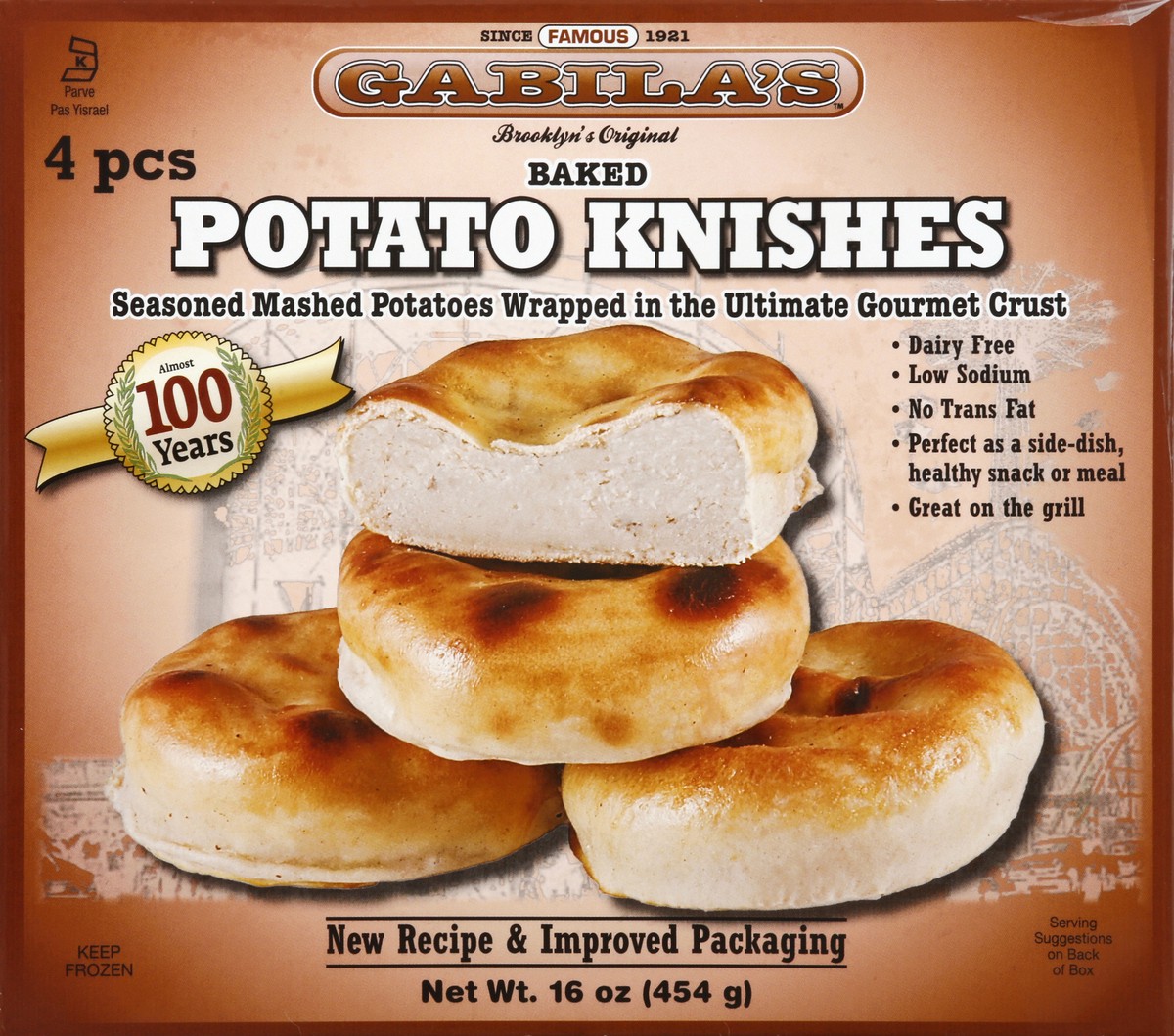 slide 2 of 6, Gabila's Potato Knishes, 16 oz
