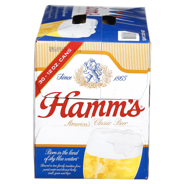 slide 17 of 21, Hamm's American-Style Lager Light Beer, 30 Pack, 12 fl oz Cans, 4.7% ABV, 1 ct