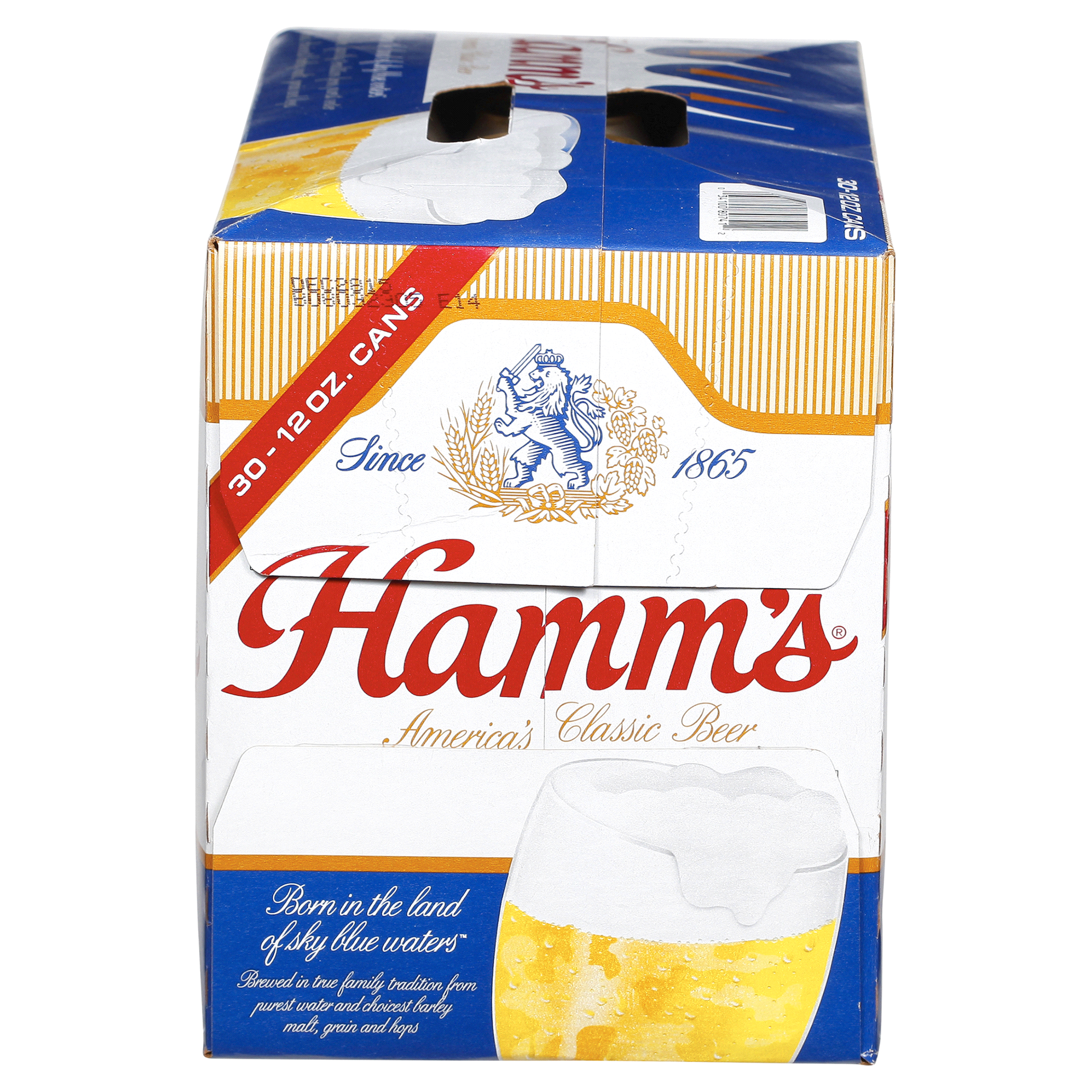 slide 13 of 21, Hamm's American-Style Lager Light Beer, 30 Pack, 12 fl oz Cans, 4.7% ABV, 1 ct