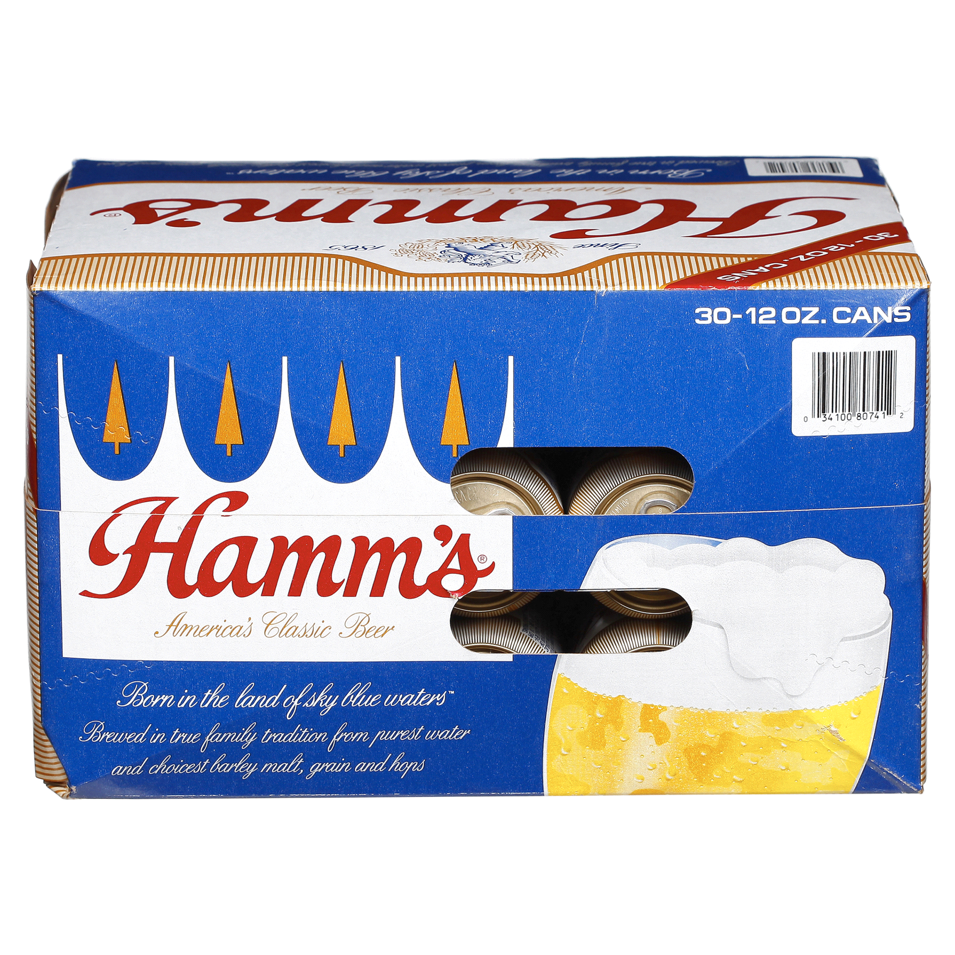 slide 11 of 21, Hamm's American-Style Lager Light Beer, 30 Pack, 12 fl oz Cans, 4.7% ABV, 1 ct