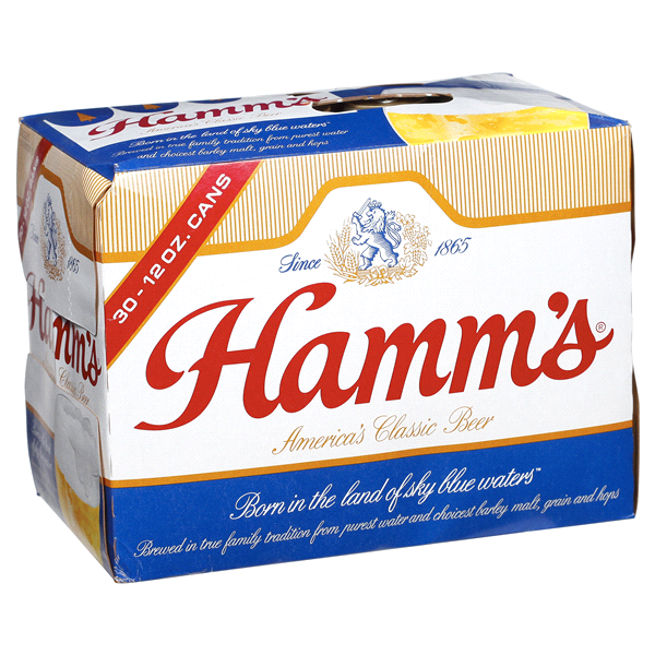 slide 5 of 21, Hamm's American-Style Lager Light Beer, 30 Pack, 12 fl oz Cans, 4.7% ABV, 1 ct