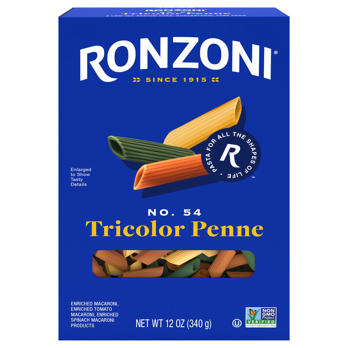 slide 1 of 9, Ronzoni Tricolor Penne, 12 oz