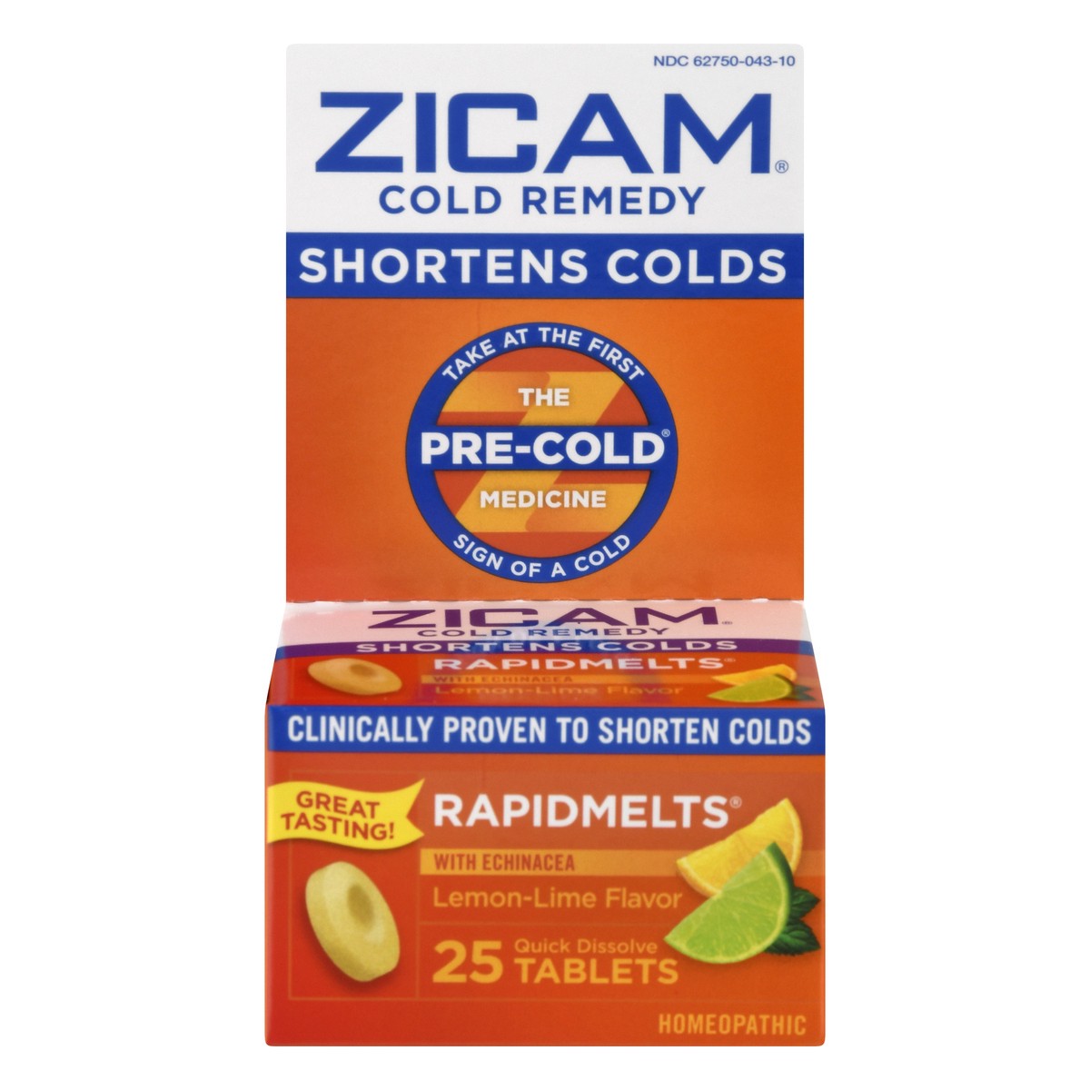 slide 1 of 9, Zicam Rapidmelts Quick Dissolve Tablets Lemon-Lime Flavor Cold Remedy 25 ea, 25 ct