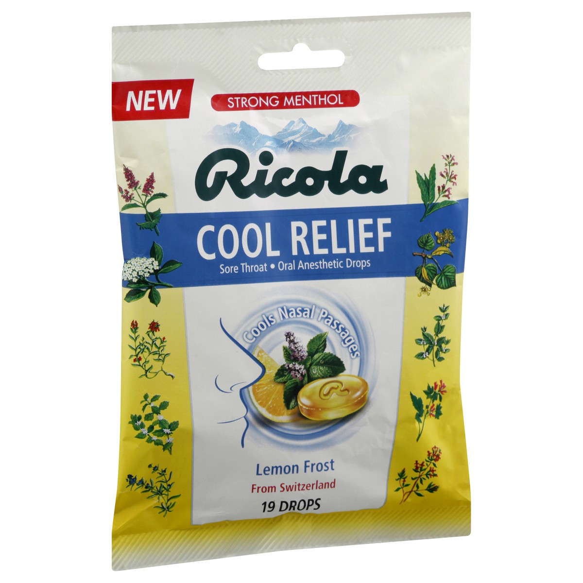 slide 11 of 11, Ricola Lemon Cool Relief Drops, 19 ct