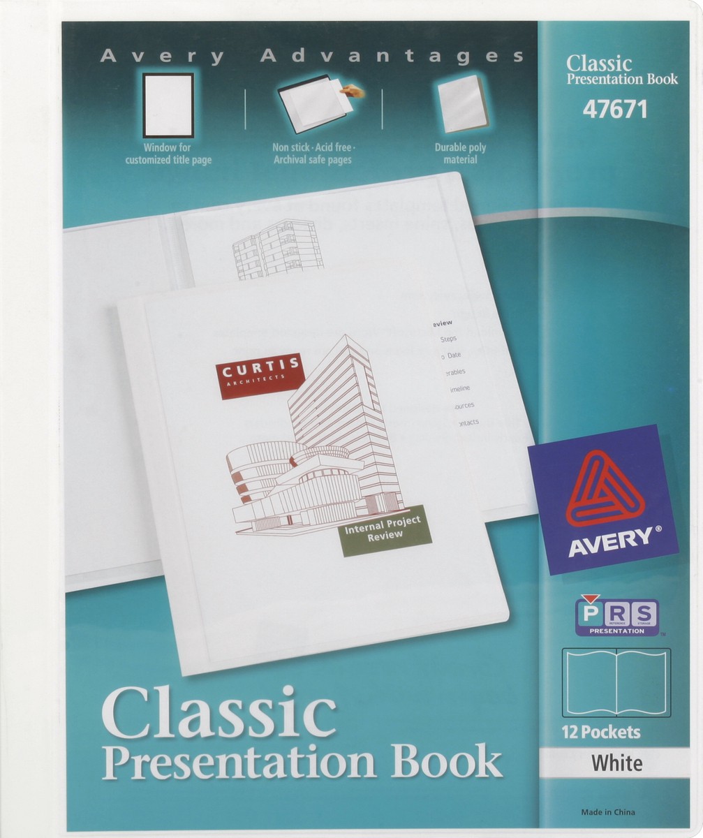 slide 3 of 4, Avery Presentation Book, Classic, White, 1 ct