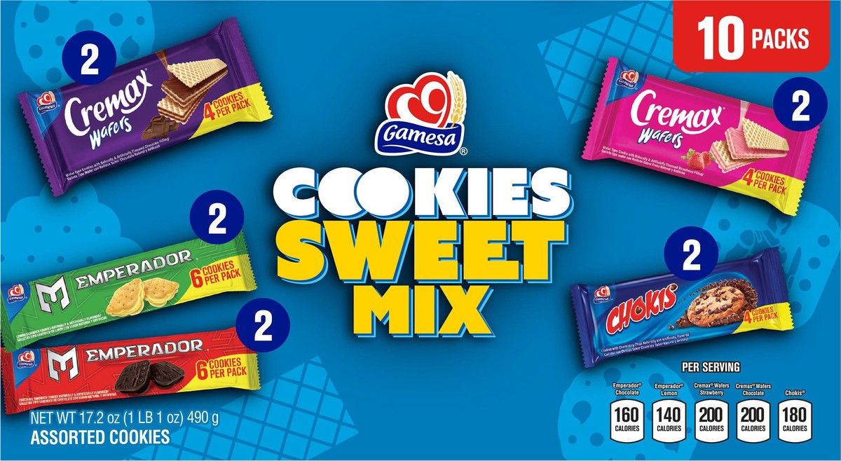 slide 2 of 9, Gamesa Sweet Mix Cookies Variety 17.2 Oz 10 Count, 10 ct