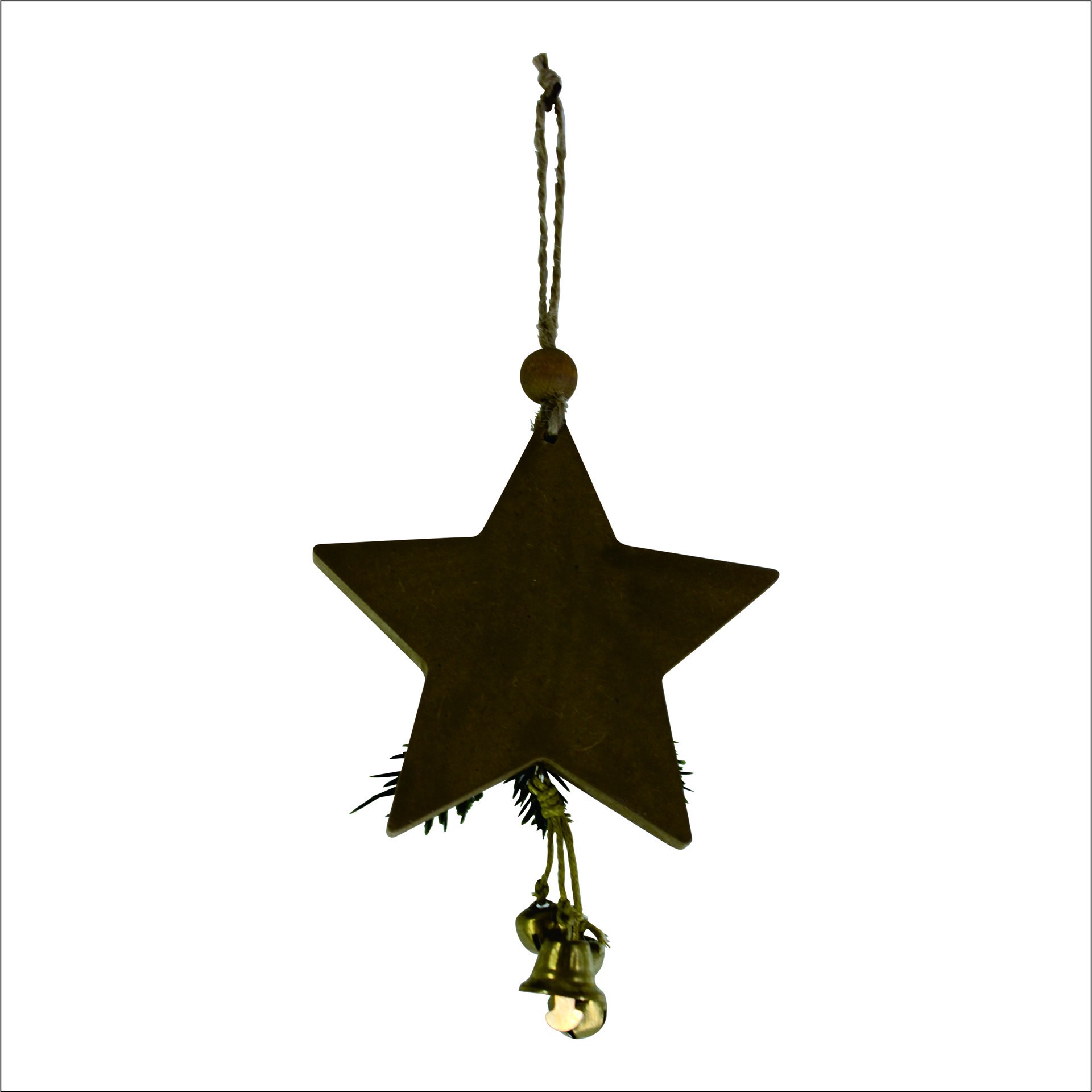 slide 2 of 4, 5" Star With Bells & Pine Ornament By Ashland, 5 in