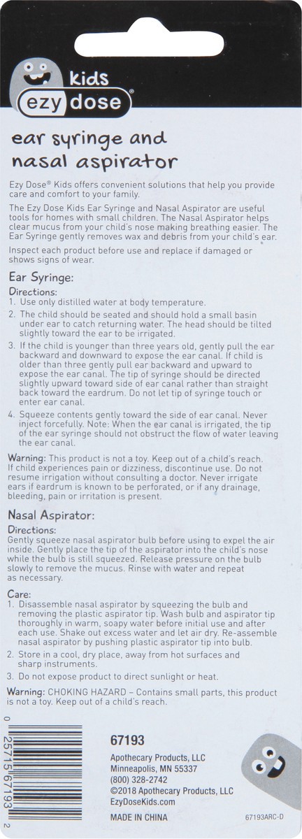 slide 10 of 11, EZY Dose Kids Ear Syringe and Nasal Aspirator 1 ea, 1 ct