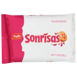 Bagley Sonrisas Vanilla Flavored Sandwich Cookies 11.4 oz